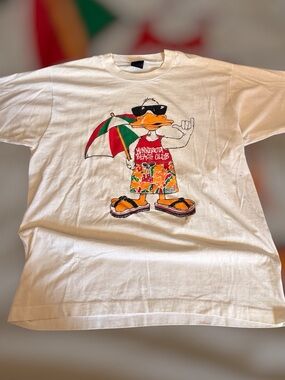 Vintage 90’s KATZ Minnesota Party Animal Duck Graphic T-Shirt Large